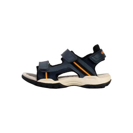 Sandales en cuir  à scratch Marron clair   rust+Navy orange 8 - vertbaudet enfant 