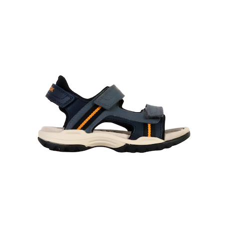 Sandales en cuir  à scratch Marron clair   rust+Navy orange 7 - vertbaudet enfant 