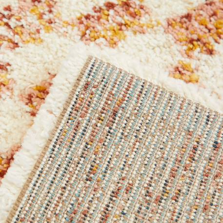 Tapis shaggy poils longs motif contemporain boho Terracotta 3 - vertbaudet enfant 