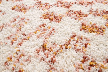 Tapis shaggy poils longs motif contemporain boho Terracotta 4 - vertbaudet enfant 