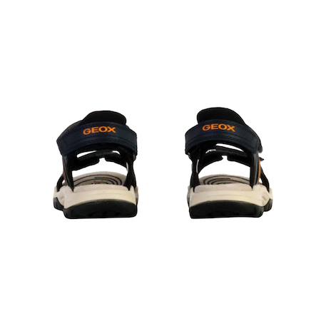 Sandales en cuir  à scratch Marron clair   rust+Navy orange 10 - vertbaudet enfant 