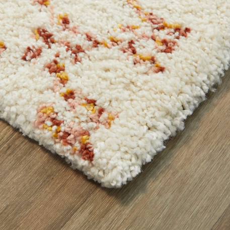Tapis shaggy poils longs motif contemporain boho Terracotta 5 - vertbaudet enfant 