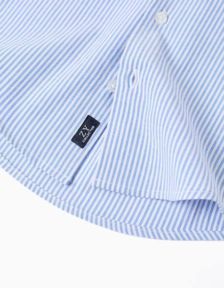 Chemise oxford à rayures Bleu clair 4 - vertbaudet enfant 