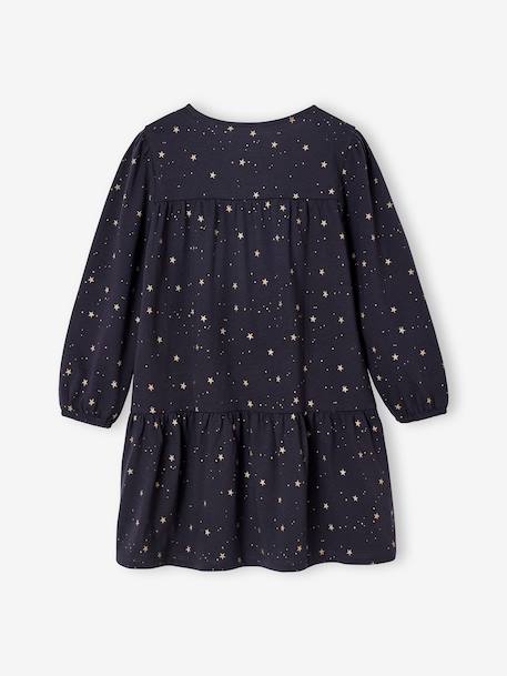 Robe fille imprimée étoiles brillantes anthracite 2 - vertbaudet enfant 