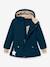 Veste d'hiver MATVELAJA fille MINI A TURE bleu foncé+prune 2 - vertbaudet enfant 