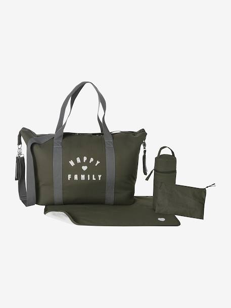 Sac à langer week-end MALAGA kaki+marine grisé+sauge+vert de gris 2 - vertbaudet enfant 