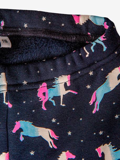 Leggings thermiques Happy Girls filles Chevaux marine+rose bonbon+rose poudré 3 - vertbaudet enfant 