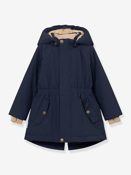 Veste d'hiver avec doublure polaire MATVIKANIA fille MINI A TURE bleu foncé+prune 1 - vertbaudet enfant 