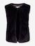Gilet en fourrure tissée Happy Girls Filles noir 1 - vertbaudet enfant 