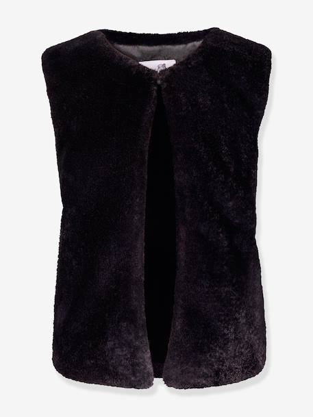 Fille-Pull, gilet, sweat-Gilet en fourrure tissée Happy Girls Filles 