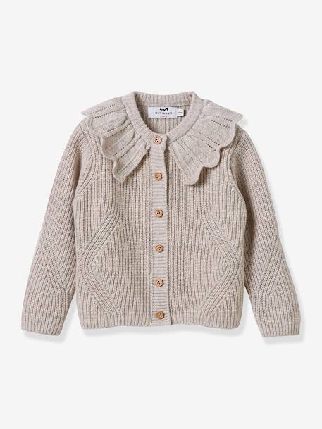 Cardigan en laine bébé beige 1 - vertbaudet enfant 