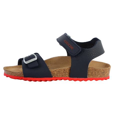 Sandales en cuir  à scratch Gris foncé+Kaki+Marine+Marine rouge+Navy orange sombre 19 - vertbaudet enfant 