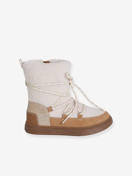 Baskets enfant fille synthétique fourrées camel 3 - vertbaudet enfant 