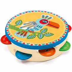 Jouet-Activités artistiques et musicales-Instruments de musique-Tambourin avec cymbales