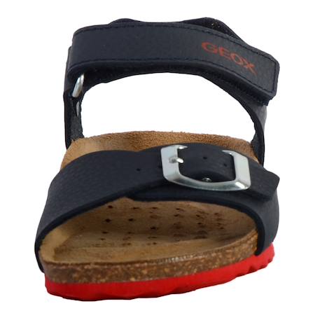 Sandales en cuir  à scratch Gris foncé+Kaki+Marine+Marine rouge+Navy orange sombre 21 - vertbaudet enfant 