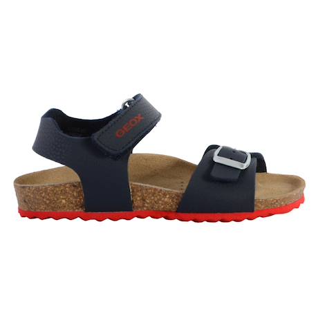 Sandales en cuir  à scratch Gris foncé+Kaki+Marine+Marine rouge+Navy orange sombre 18 - vertbaudet enfant 