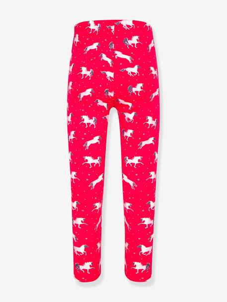 Leggings thermiques Happy Girls filles Chevaux rose bonbon+rose poudré 2 - vertbaudet enfant 