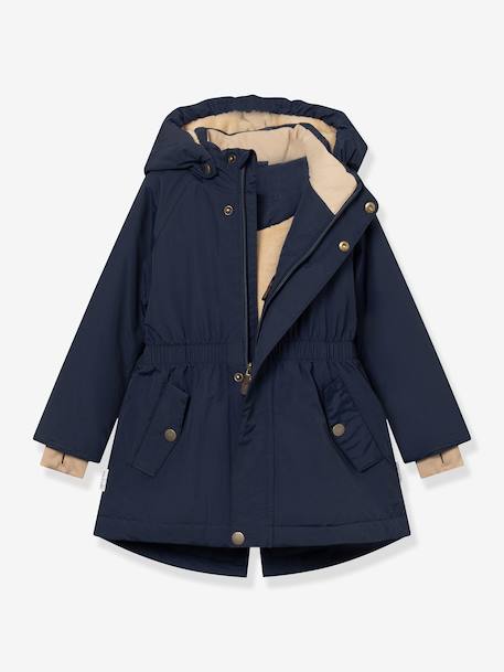 Veste d'hiver avec doublure polaire MATVIKANIA fille MINI A TURE bleu foncé+prune 2 - vertbaudet enfant 