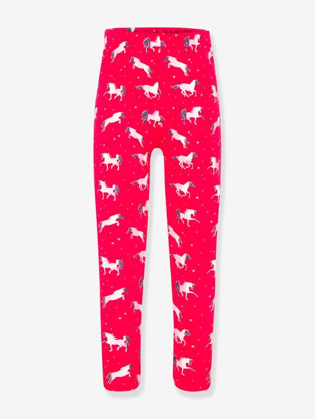 Leggings thermiques Happy Girls filles Chevaux rose bonbon+rose poudré 1 - vertbaudet enfant 