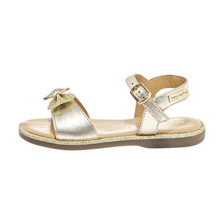 Sandales en cuir  à brides Or 2 - vertbaudet enfant 