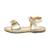 Sandales en cuir  à brides Or 2 - vertbaudet enfant 