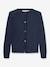 Cardigan tricot fin Happy Girls Filles Boutons grenadine+marine 3 - vertbaudet enfant 