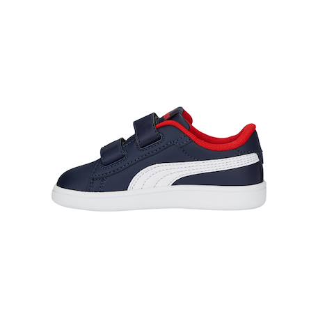 Baskets basses  à scratch Blanc cool gris claire+Marine puma blanc rouge 6 - vertbaudet enfant 