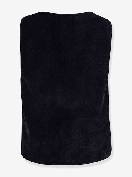Gilet en fourrure tissée Happy Girls Filles noir 2 - vertbaudet enfant 