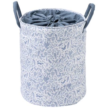 Maxi panier de rangement à anses forêt enchantée (40 x 45 cm) Bleu, blanc 1 - vertbaudet enfant 