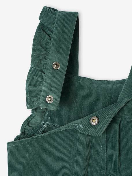 Salopette à volants bébé en velours prune+vert 9 - vertbaudet enfant 