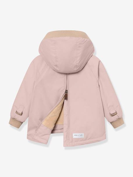 Anorak d'hiver avec doublure polaire MATBABYWEN bébé MINI A TURE rose poudré+vert sauge 5 - vertbaudet enfant 
