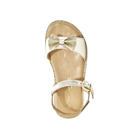 Sandales en cuir  à brides Or 4 - vertbaudet enfant 