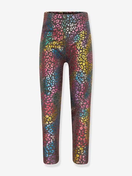 Leggings thermiques filles Happy Girls imprimé brillant anthracite 1 - vertbaudet enfant 