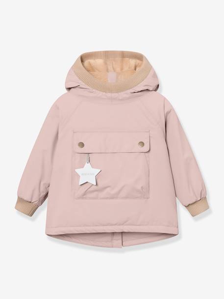 Anorak d'hiver avec doublure polaire MATBABYWEN bébé MINI A TURE rose poudré+vert sauge 1 - vertbaudet enfant 