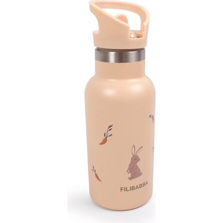 Gourde en acier inoxydable lapin Beige 1 - vertbaudet enfant 