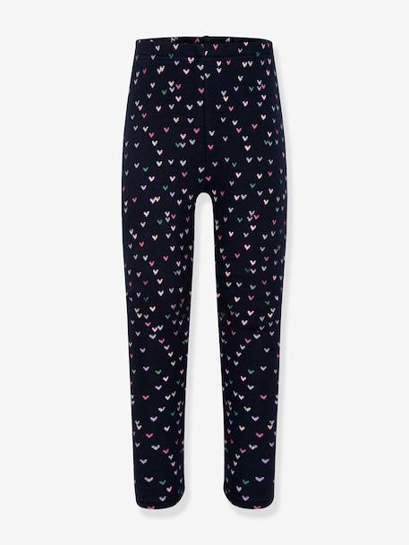 Leggings thermiques Happy Girls filles Coeurs marine 1 - vertbaudet enfant 