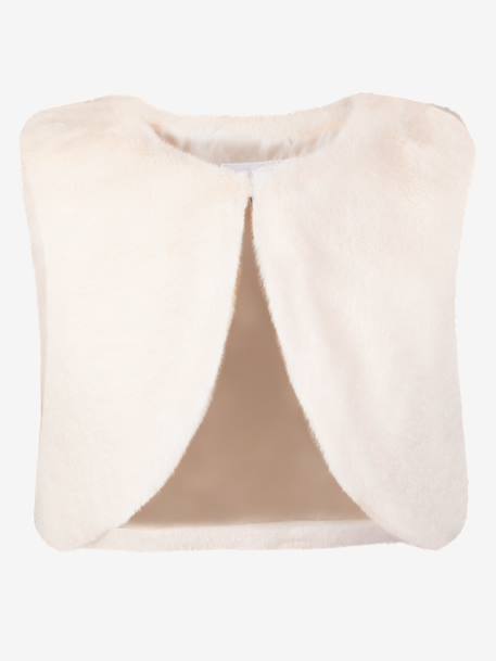 Boléro Fourrure Web Happy Girls Filles écru 1 - vertbaudet enfant 