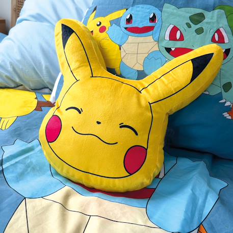 Coussin forme imprimé 100% polyester, pokemon yellow Jaune 1 - vertbaudet enfant 