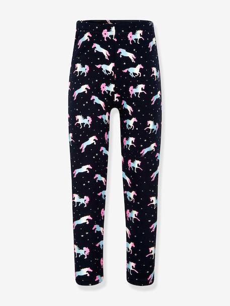 Leggings thermiques Happy Girls filles Chevaux marine+rose bonbon+rose poudré 1 - vertbaudet enfant 