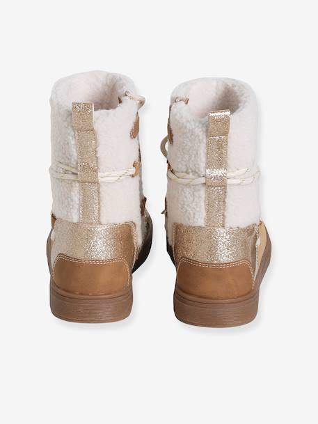Baskets enfant fille synthétique fourrées camel 5 - vertbaudet enfant 