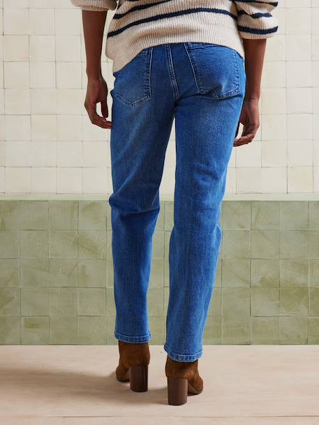 Jean de grossesse droit bandeau sans couture denim brut+denim gris+écru+stone 4 - vertbaudet enfant 
