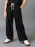 Pantalon large tailleur fille anthracite 1 - vertbaudet enfant 