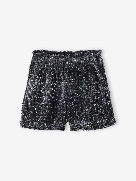 Short fille noël à sequins argent 1 - vertbaudet enfant 