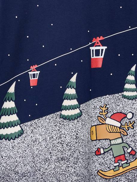 Tee-shirt garçon noël motif ludique marine+vert sapin 3 - vertbaudet enfant 