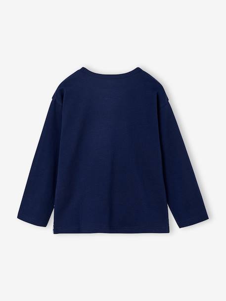 Tee-shirt garçon noël motif ludique marine+vert sapin 2 - vertbaudet enfant 