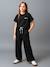 Pantalon large tailleur fille anthracite 2 - vertbaudet enfant 