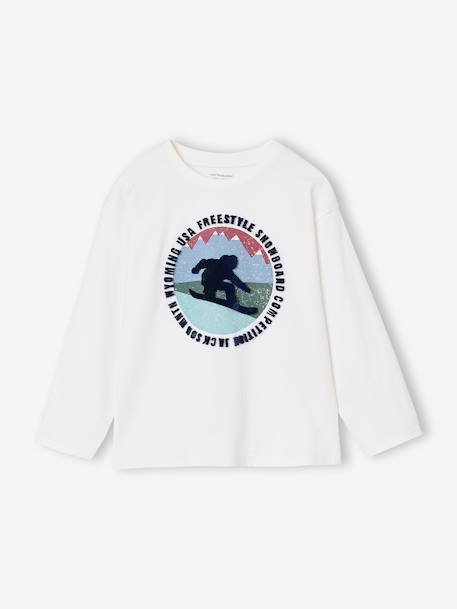 T-shirt garçon imprimé devant anthracite+écru 5 - vertbaudet enfant 