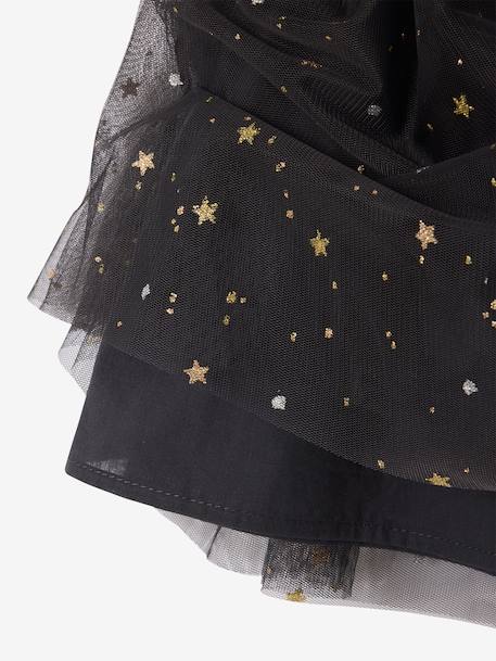 Jupe fille noël tulle étoilé anthracite 3 - vertbaudet enfant 