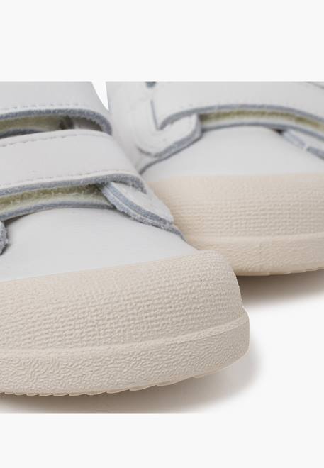 Baskets en cuir tennis barefoot Blanc+Bleu denim+Camel+Eucalyptus+Vieux rose 6 - vertbaudet enfant 