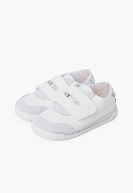 Baskets barefoot combinées semelle blanche Blanc+Gris+Rose 4 - vertbaudet enfant 